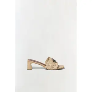 Sydney Raffia Block Heel Sandal