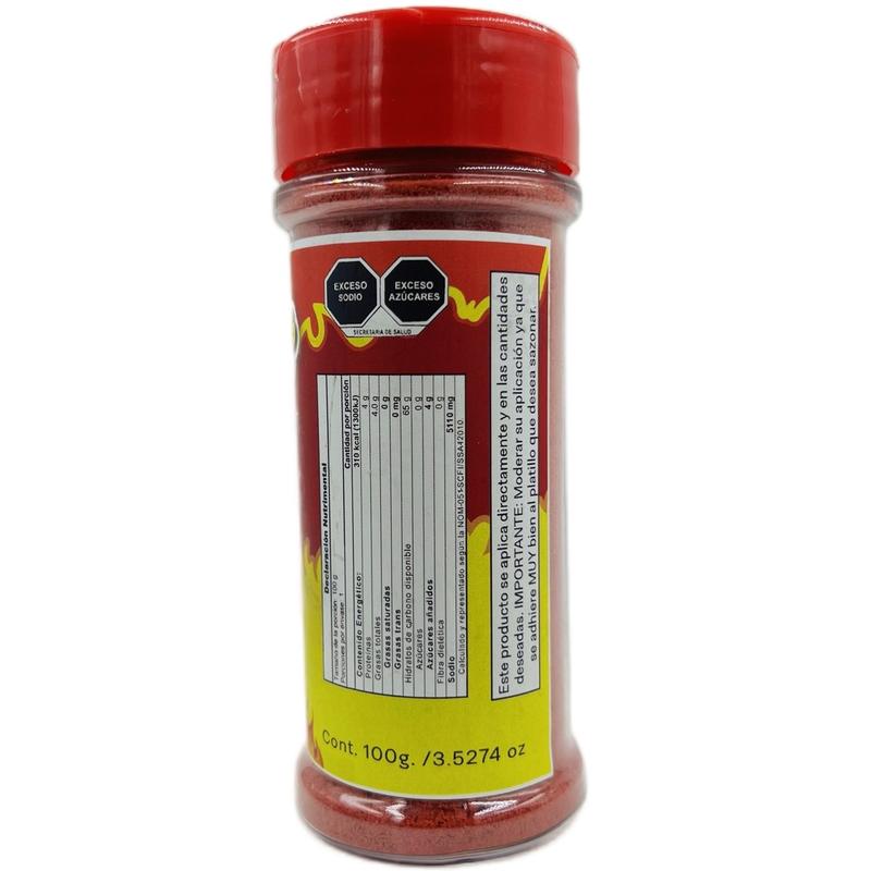 Spicemaster Flamin' Hot Seasoning 3.52oz Bottle with Red Cap - Authentic Mexican Flavor for Snacking and Cooking - Bold Spicy Flavor savory dish Salt Extra Fancy Taco powder Premium spice chilli Complete &