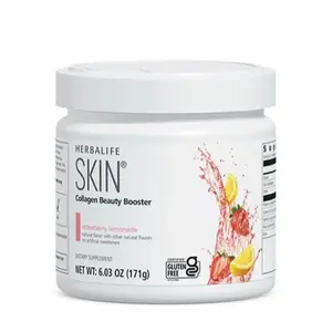 Herbalife SKIN Collagen Beauty Booster Strawberry Lemonade Flavor 6.03 oz Gluten-Free Healthcare Supplement for Skin Hair & Nails