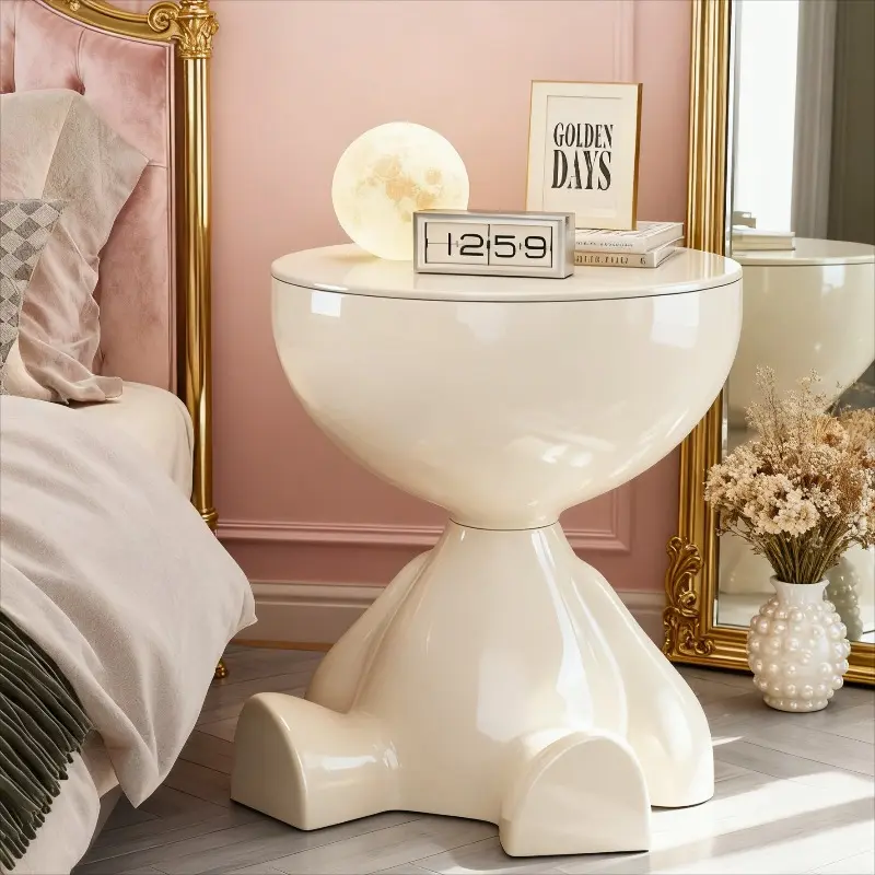 Modern Minimalist Mini Side Table, Bedroom Creative Nightstand, Living Room Home Small Coffee Table, Balcony Multifunctional Storage Table, Lightweight Space-Saving Easy-Care, Home Multi-Scene Storage Essential