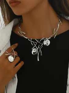 Women's Boho Style Tree Design Necklace & Ring, Fashion Jewelry for Party, Daily Clothing Decor, Trendy All-match & Exquisite Jewelry for Birthday Gift, Elegant Jewelry Set