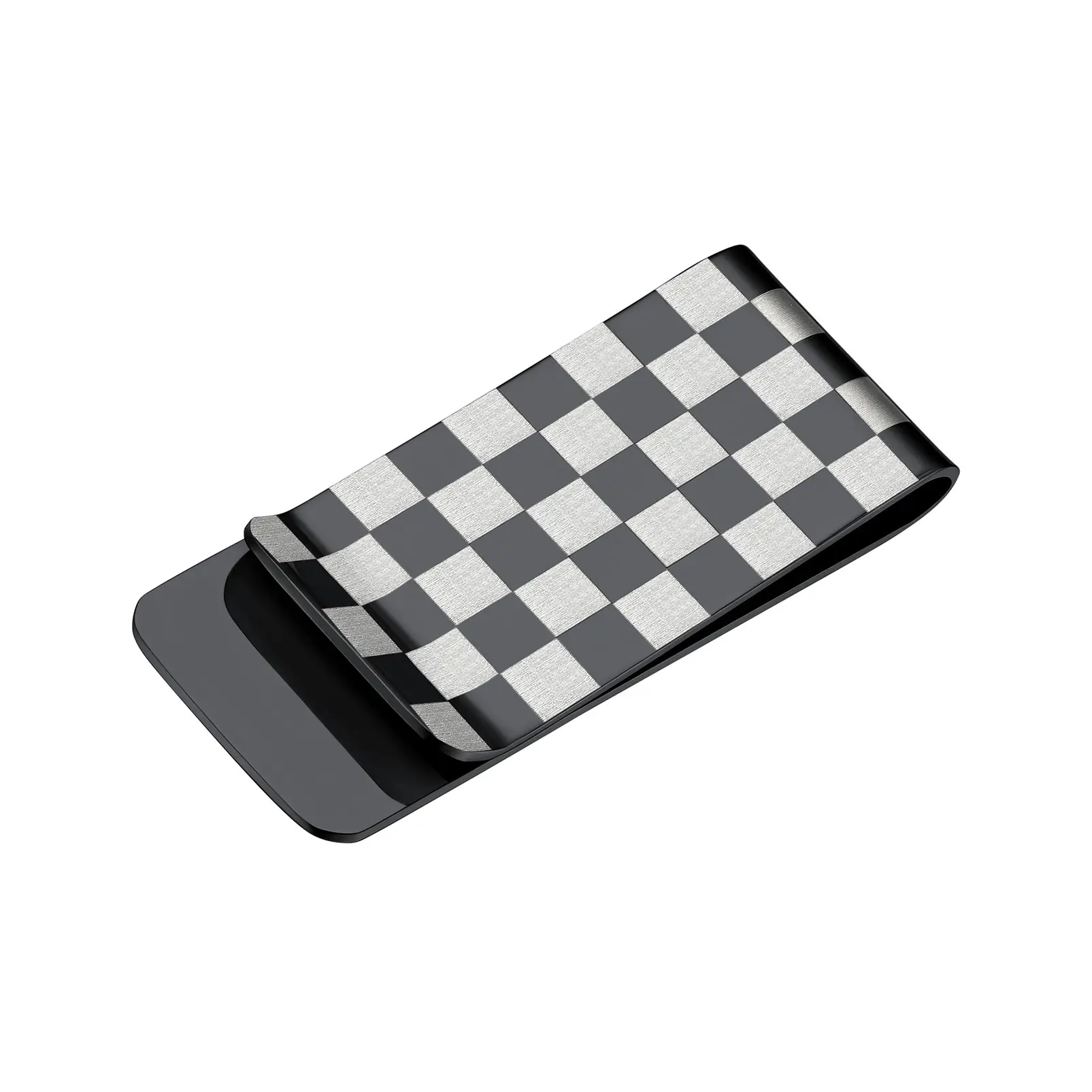 PROSTEEL Box Grid Pattern Money Clips Stainless Steel Wallets Clip Jewelry Unisex For Men Women with Gift Box
