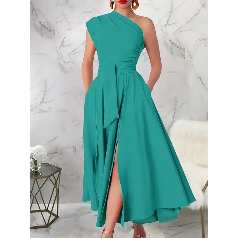 teal dress for wedding guest - TikTok Shop