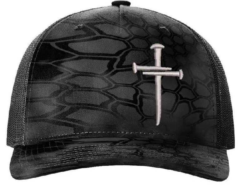 Custom Embroidered Cross Christian Snapback Hat for Men - Premium Headwear, Typhoon 112P Mesh Back, Versatile Unisex Design, Includes Free 4" Decal, Custom Embroidered Hat, Versatile Hat