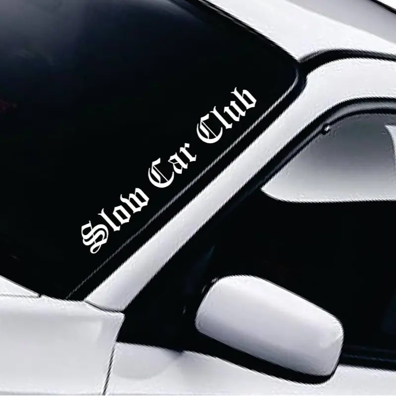 Slow Car Club v8 Car Decal Truck Bumper Sticker Window Windshield Banner JDM Vinyl Men