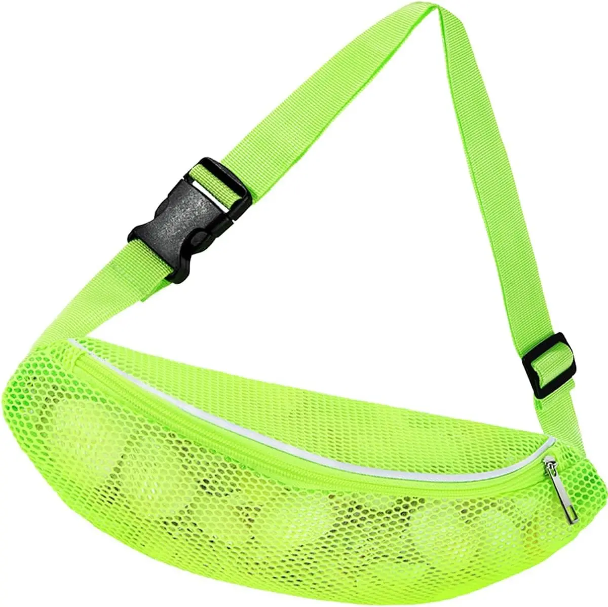 Shell Bag Mesh Beach Bag for Holding Shells Beach Toys Sand Toys Swimming Accessories for Boys and Girls (Green)