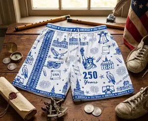 America 250 Years Mesh Shorts Statue of Liberty Bald Eagle Patriotic 4th of July Gym Athletic Loose Casual Unisex All Season Streetwear Workout Running Sport Short