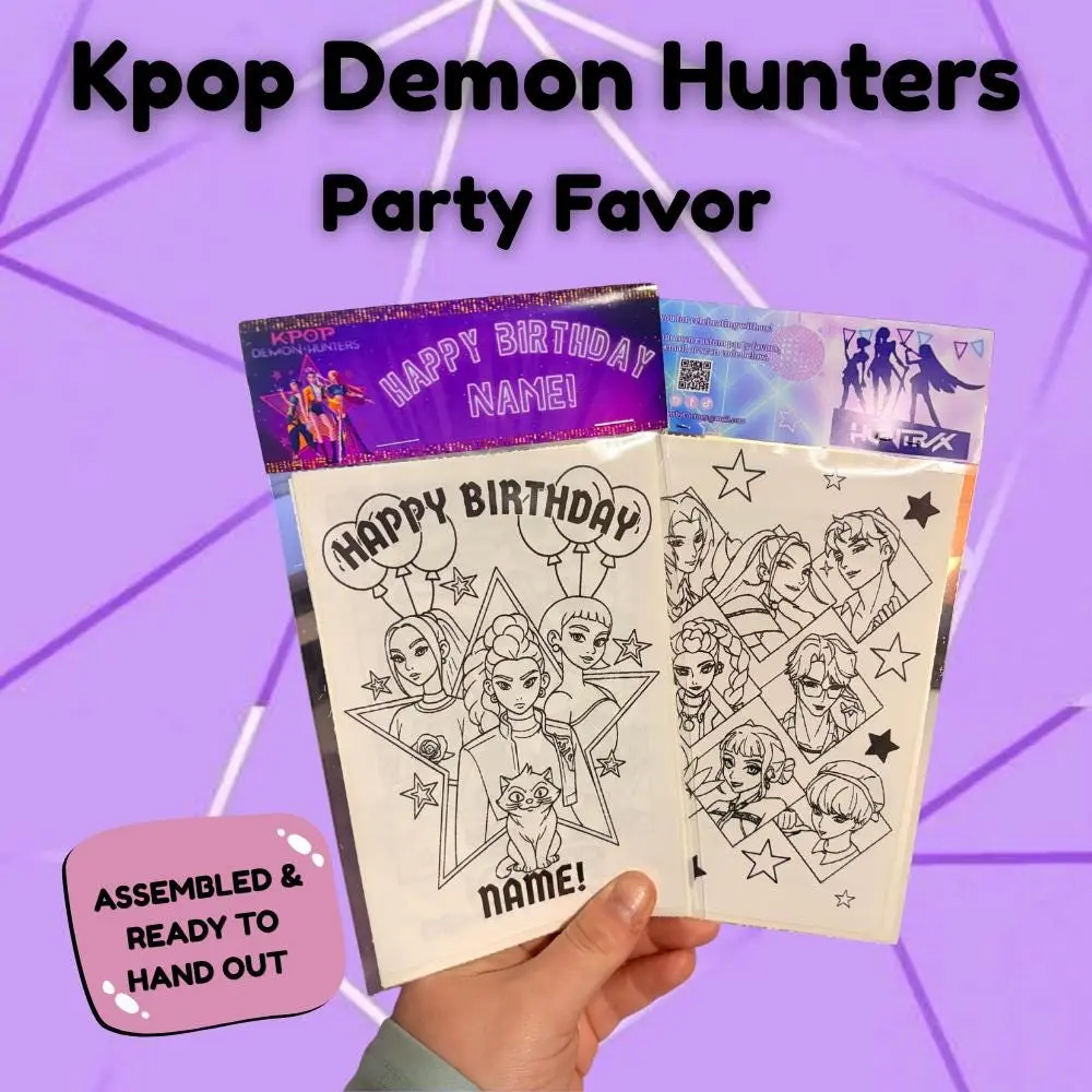 Personalized Popstar Party Favor • Coloring Pack