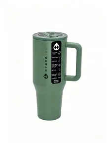 HydroJug 40oz, Portable Insulated Cup, Leak-Proof Water Bottle, Travel Cup, Coffee Cup, Flip Straw, Suitable For Fitness And Business Use, Solid Green stainless steel tumbler cup