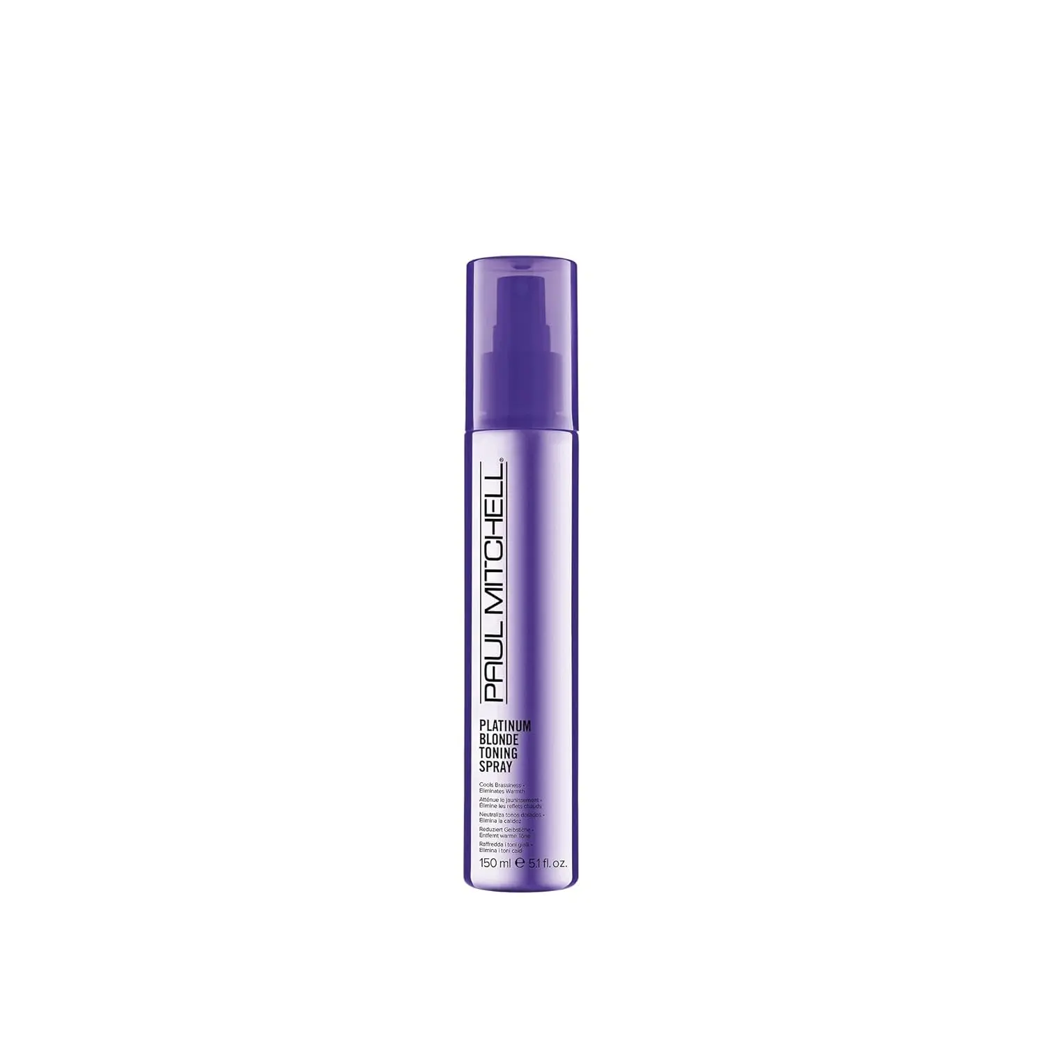 Paul Mitchell Platinum Blonde Toning Spray, Cools Brassiness with Violet Pigments for Natural & Color-Treated Blonde Hair, Haircare, 5.1 fl oz, Vegan, Youth