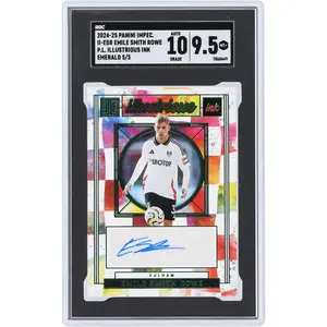 Emile Smith Rowe Fulham FC Autographed 2024-25 Panini Impeccable Premier League Emerald Illustrious Ink #II-ESR #5/5 SGC Authenticated 9.5/10 Card - Fanatics Authentic Certified