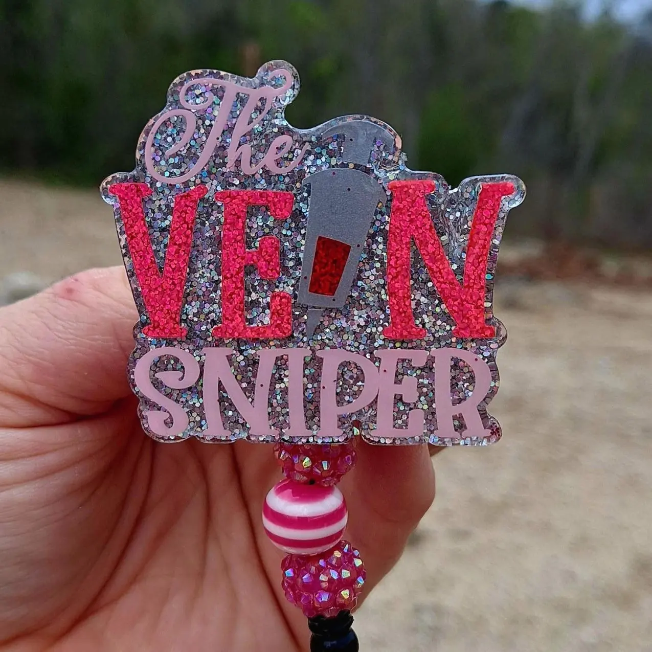 Phlebotomist Vein Sniper Badge Reel Cute gift for him/her