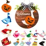 Gejoy Goose Sign for Front Door 16pcs Interchangeable Goose Sign Wooden Sign for Summer Halloween Seasonal Holiday Changeable Welcome Decoration for Door Hanger Farmhouse Porch Geese Outdoor,Housewarming Gift for Goose Lovers