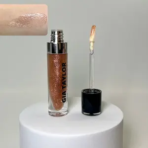 Golden Hour Super Shimmer Lipgloss // Sweet Caramel smooth hydrating refreshing golden lipgloss // vegan cruelty free non sticky and moisturizing lipgloss glittery