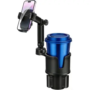 Cup Phone Holders for Your Car, [360°Adjustable] Car Cup Holder Phone Cradle for 2.5-4" Cup Holders-Compatible with iPhone 15/14 Pro, Phone Holder Mount for Truck/SUV| Anti-Slip & No Shake Design