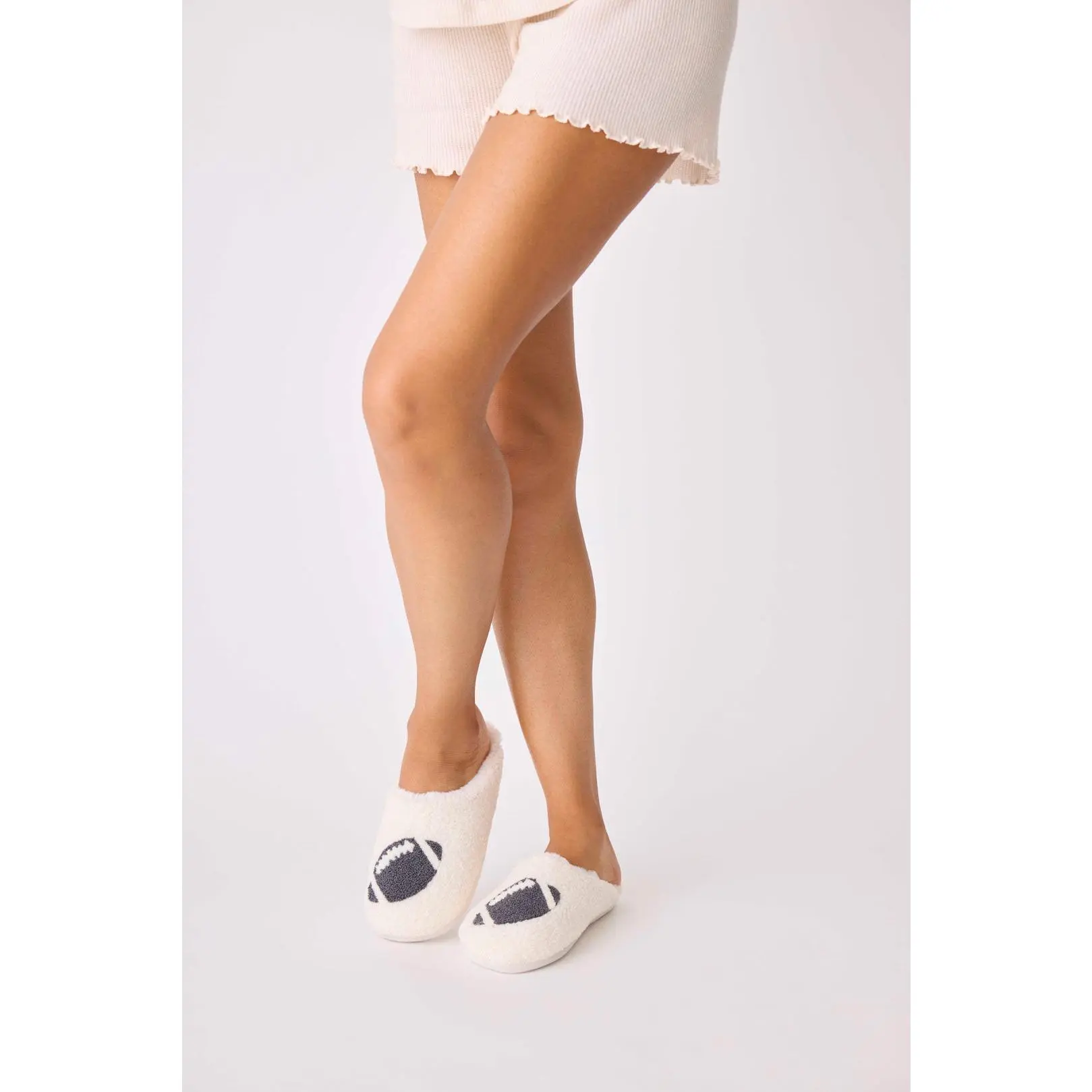 Women's P.J. Salvage Game Day Slip-On Slippers - Cozy Companion for Post-Game Use, Football Icon Design, RPGASL Feature