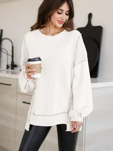 USBoutiqueCHIC Women's Oversized Fleece Hoodie | 250GSM Heavyweight Pullover | 9-Color Comfort Wear for Fall Winter