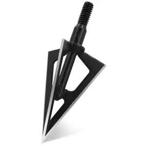 6/12pcs 100 Grain Broadhead Arrow Tips Stainless Steel Archery Arrow Tips Screw in Hunting Archery Broadheads Traditional Archery Arrowheads Fixed Blade Hunting Broadhead