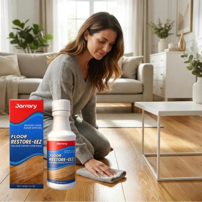 Homonth Floor Polish Restorer 150ml, Hardwood Floor Shine Coating for Laminate and Vinyl Plank Floors. Quick Dry Floor Care Solution Helps Refresh Dull Surfaces, Improve Gloss and Restore Floor Appearance. Easy Apply Liquid Polish, 1-Pack
