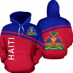 Haiti Island Retro Pullover Hoodie for Men Women