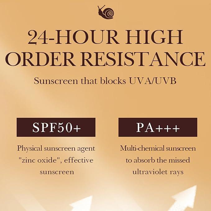 High-coverage waterproof snail BB cream - matte finish, long-lasting hydration and oil control, creates a natural makeup look, light and non-greasy, perfect for makeup beginners, an ideal gift for Mother's Day, Christmas, and Valentine's Day.