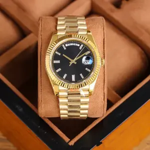 Full Automatic Mechanical Watch for Men Business Waterproof Luminous Chronograph Steel Bracelet