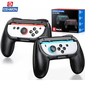 ESYWEN for Switch 2 Joy-Con Grip (2025), Switch 2 Controller Grips for Nintendo Switch 2 Joy-Con, Ergonomic Anti-Slip Hand Grip, Switch 2 Comfort Accessories, 2 Pack (Black)