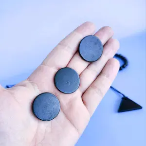 Shungite Round Cell Phone Tile for EMF Protection - Accessories - Cellphone