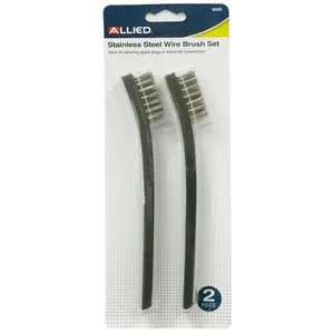 212 MAIN Stainless Steel Wire Brush Set - 2-Piece Cleaning Supplies for Household & Home Appliance Maintenance, Two Piece Sets