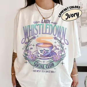 Lady Whistledown Shirt, Spill The Tea Shirt, Whistledown Social Club Shirt, Shirt for Movie Fan, Whistledown Tee, Bridgerton T Shirt