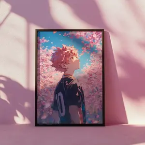 Shoyo Hinata Art Print Haikyuu Poster Kawaii Wall Decor Anime Gift Japanese Manga Art Aesthetic Room Decor Karasuno