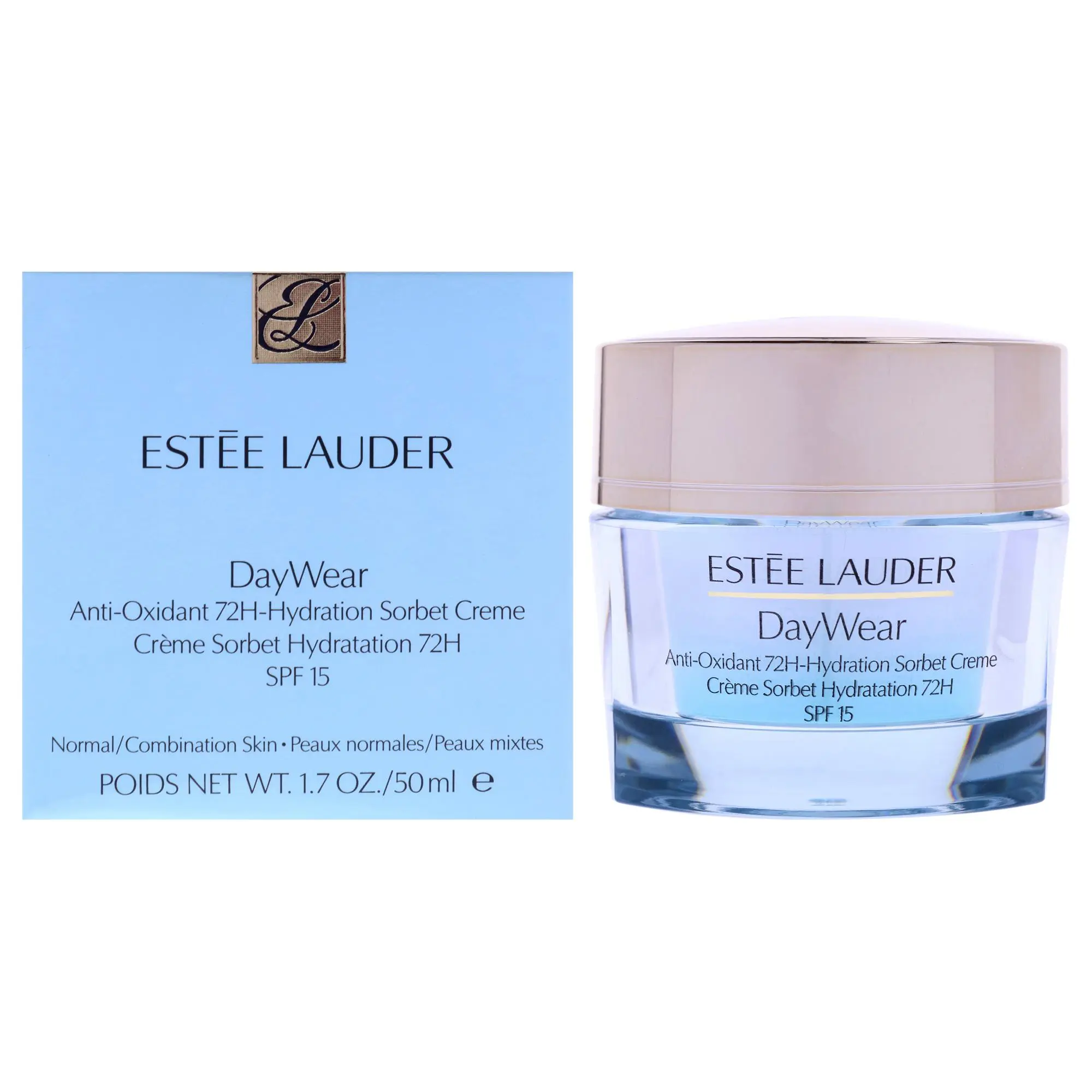 Estee Lauder Unisex DayWear Daily Moisturizer - Anti-Oxidant, 72H-Hydration Sorbet Creme, SPF 15, 1.7 oz, Moisturizers