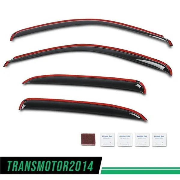 Automotive 4-Piece Curved Weatherproof Side Window Deflectors Rain Guards, Car Accessories for 2000-2006 Chevy Tahoe, GMC Yukon, Cadillac Escalade (Father's Day Gift)