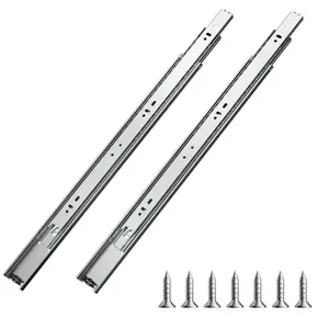 【fathersdaygift】VEVOR Drawer Slides, 18 inch, 10 Pairs Full Extension Ball Bearing Cabinet Rails, 100 LB Load Capacity Heavy Duty Side Mount Dresser Drawer Slides, Drawer Track Runners for Kitchen DIY Replacement