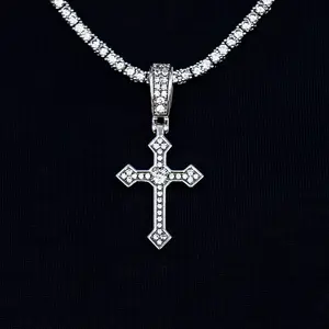 GLD Iced Clustered Celtic Cross Pendant  - Perfect Gift- (Chain Not Included)