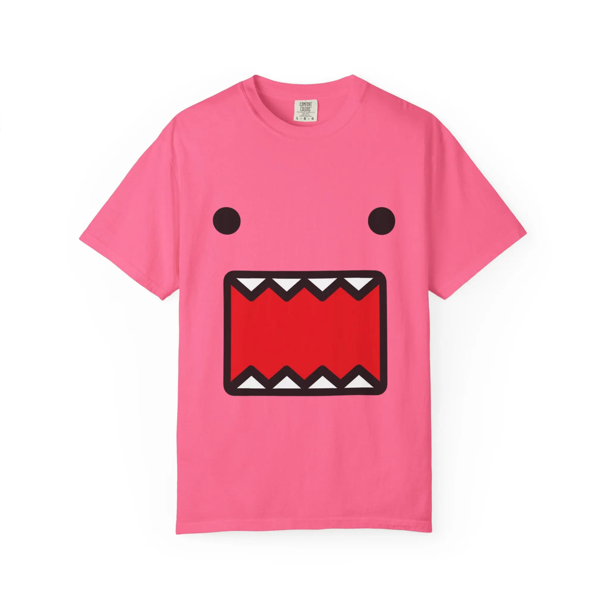 Domo Face T-shirt | Cute Red Mouth Character Tee