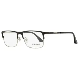 Longines LG5005-H Rectangular Eyeglasses 002 Matte Black/Ruthenium 56mm
