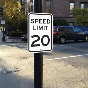 Speed Limit 20 MPH Sign, Durable Aluminum Speed Limit Sign, Hanging Sign for Traffic Control, Home Decor, Room Decor