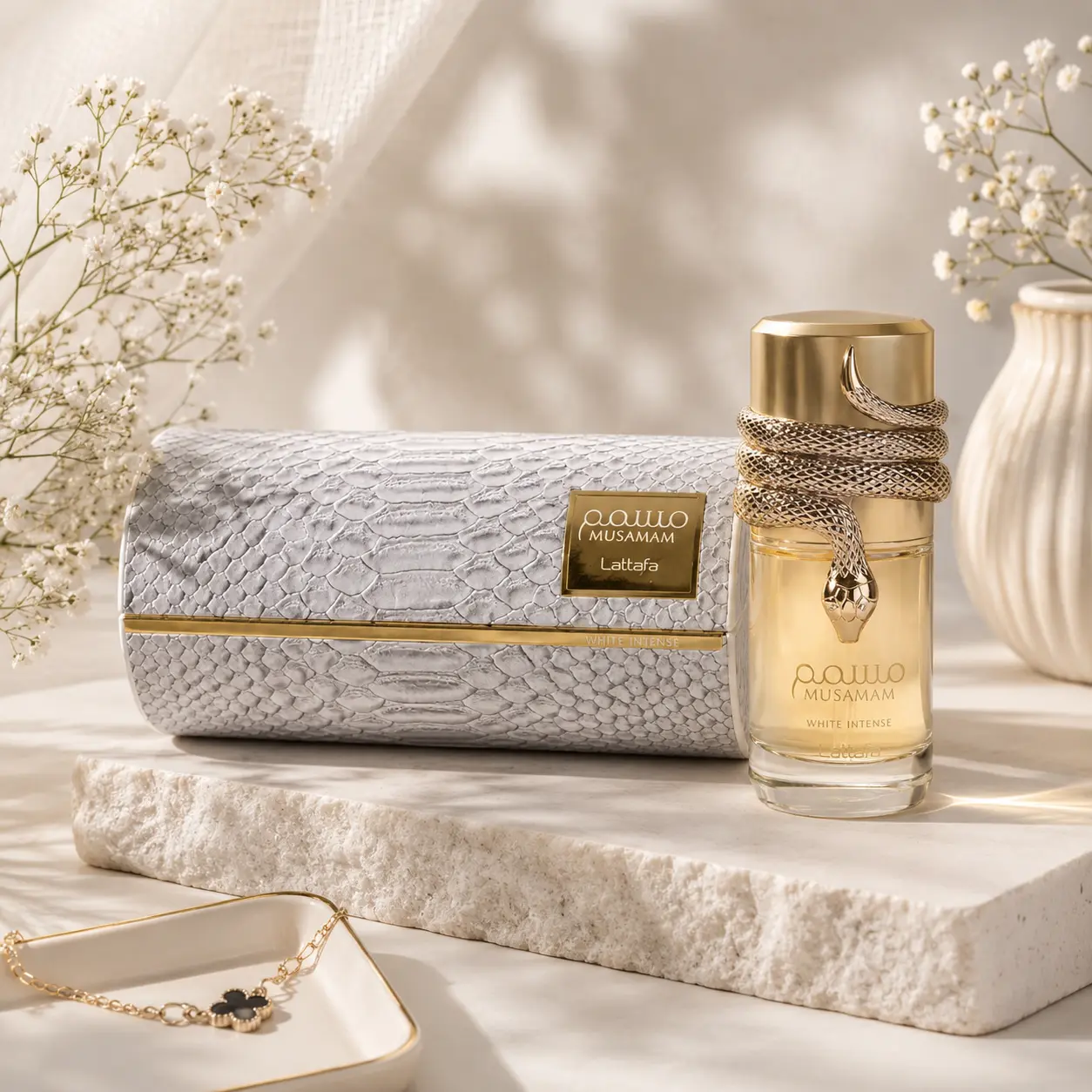 Lattafa Musamam White Intense Eau De Parfum 100ml Luxury Unisex Fragrance Long Lasting Premium Arabic Perfume