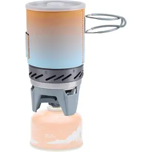 Pot/Jet Burner Stove System with Electric Ignition| Ideal for Hiking, Camping, Backpacking, Fishing, Hunting Trips and Emergency Use Multi