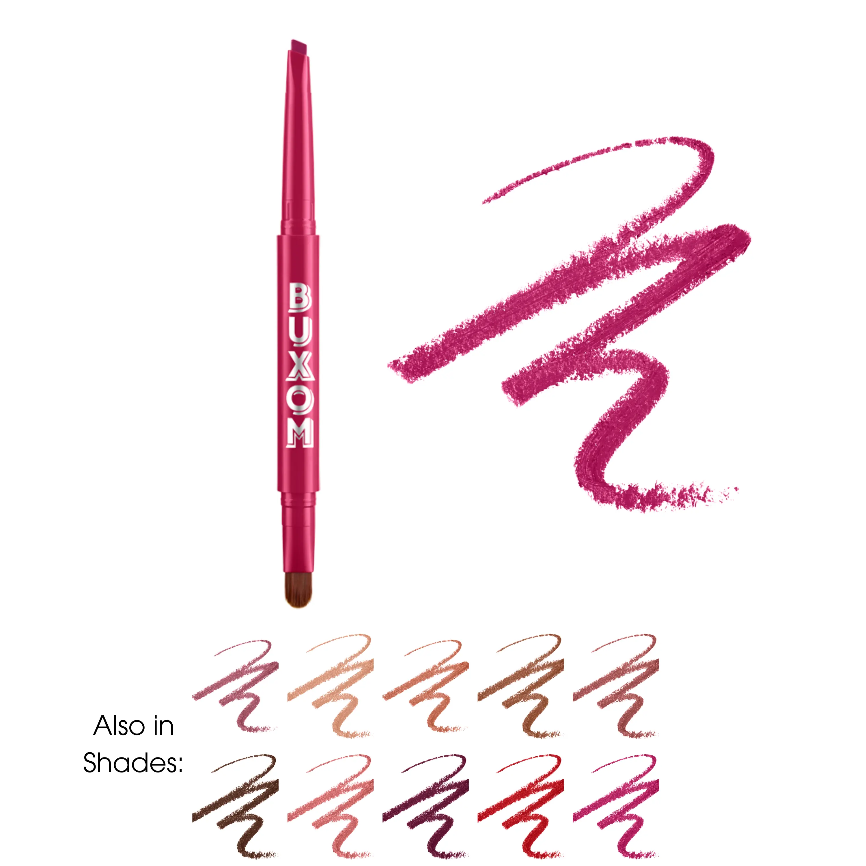 BUXOM Power Line Plumping Lip Liner - Waterproof, Chisel Tip, Matte Finish, 8-Hour Longwear, Cruelty-Free, No Parabens - Makeup