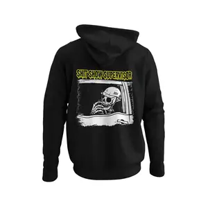 Shit Show Supervisor Fleece Pullover Hooded Sweatshirt Skeleton Design Sweaters Menswear Tops Underwear Long Sleeve
