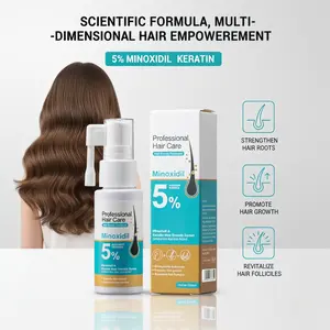 5% Minoxidil Keratin Hair Care Spray, Shampoo, & Leave-In Conditioner - Hair Growth & Strengthening Treatment