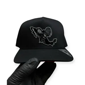 Unisex Black Structured Crown Snapback Baseball Cap - México 3D Acrylic Rooster High-Def Patch, Adjustable, Casual Everyday Wear, Hand Wash Only, Fashion Accessories for Women