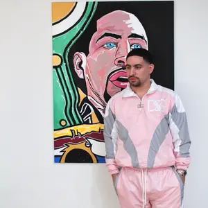Retro pink DSG windbreaker set.