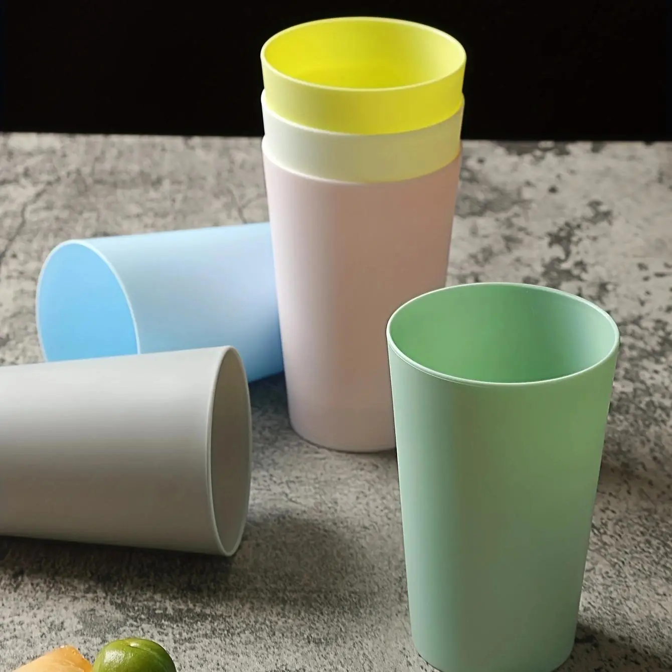 Reusable Water Cup, 6pcs/set Plastic Cup, Table Stackable Plastic Cups, Portable Drinking Cup for Home, Outdoor, Party and Camping, Drinking Water Too