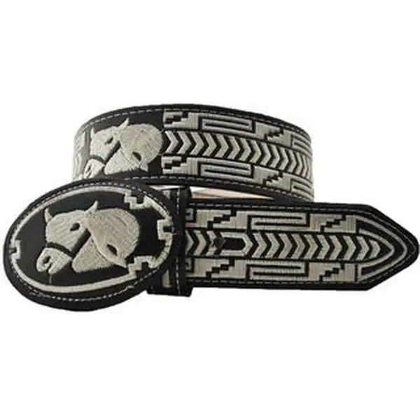Cinturón Charro Negro con Toro