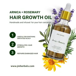 Organic Rosemary & Castor Hair Growth Oil Strengthen Hair Thicker Haircare