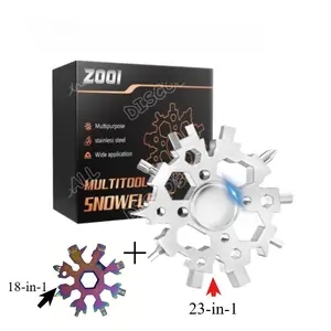 Snowflake 23 in 1 Multi-Tool Portable Wrench Tool Finger Gyroscope Gadget - Portable, Multi-Purpose Tool for Versatile Use,Stainless Steel Tool,Edc