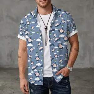 S.nor.Iax Hawaiian Shirt, Cute A.ni.me Hawaiian Shirt, SIeepy Cartoon Button Up, Kawaii Blue Tropical Shirt, Gift for A.ni.me Lovers #Hawaiianshirt